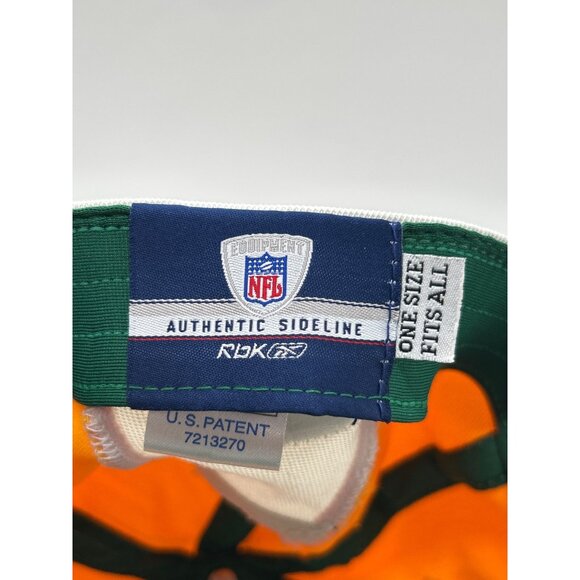 Green Bay Packers Hat OS NFL Reebok Equipment Yellow White Fitted Logo NFC North - Picture 8 of 9